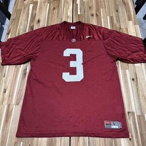 Alabama Crimson‎ Tide Jersey Mens L Red Nike Authentic College Football Nylon